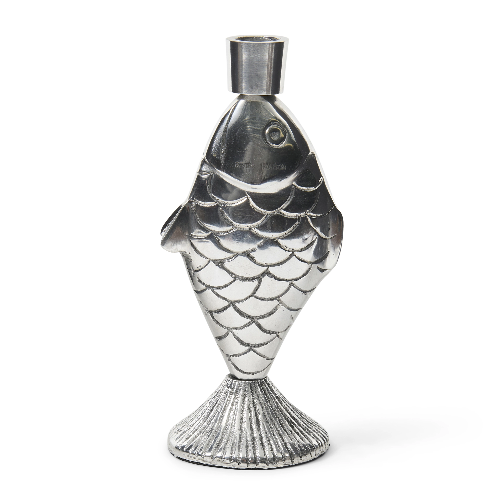 Riviera Maison Kerzenhalter Fisch silber
