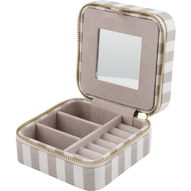 Lene Bjerre Schmuckkästchen Ayane beige und weiß gestreift 10 x 10 x 5 cm – Ansicht 2