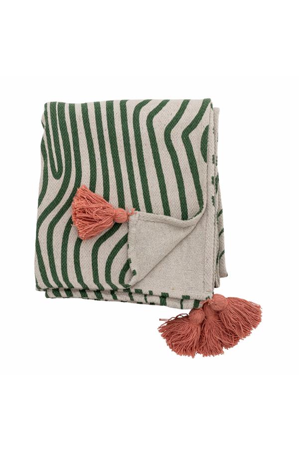 Bloomingville Decke Woodsby recycelte Baumwolle