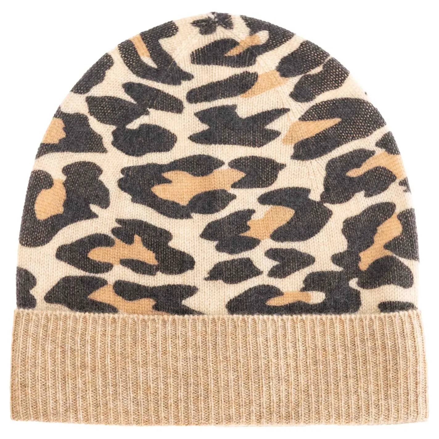 Zwillingsherz 100% Cashmere Mütze Leo beige