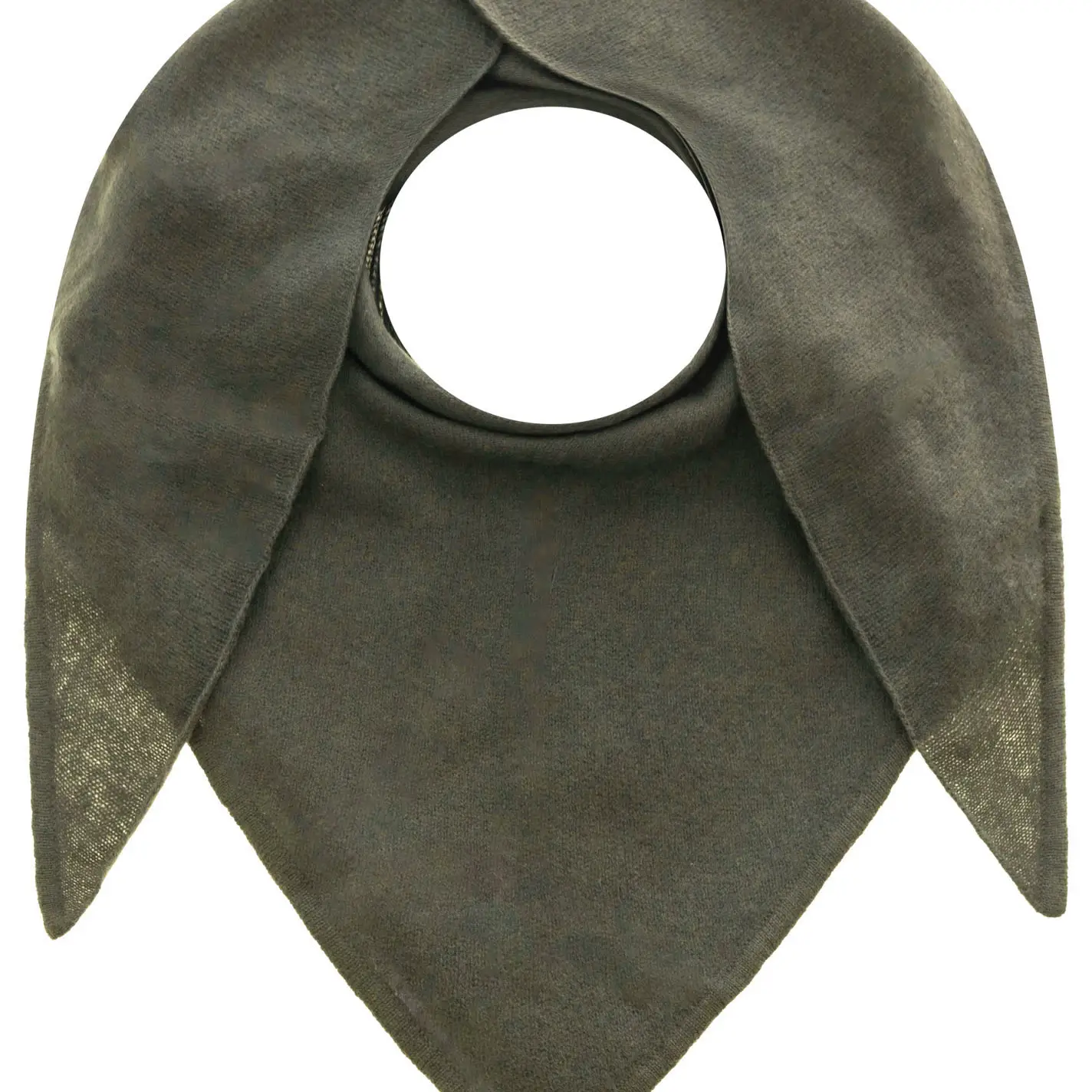 Zwillingsherz 100% Cashmere Dreieckstuch khaki