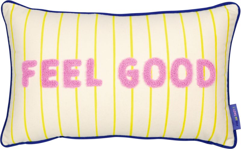 Die Spiegelburg Kissen Feel Good gelb gestreift - I love myself