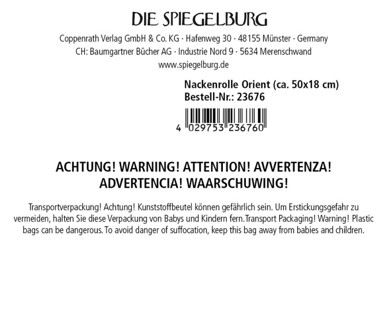Die Spiegelburg Nackenrolle - Träume aus 1001 Nacht