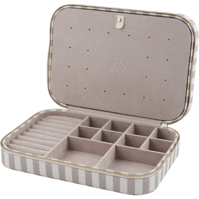Lene Bjerre Schmuckkästchen Ayane beige und weiß gestreift 24 x 17 x 6 cm – Ansicht 3
