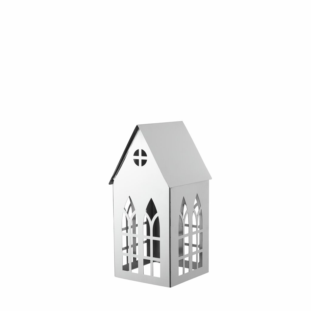Lene Bjerre Haus silberfarben 11,5 x 11 x 23 cm