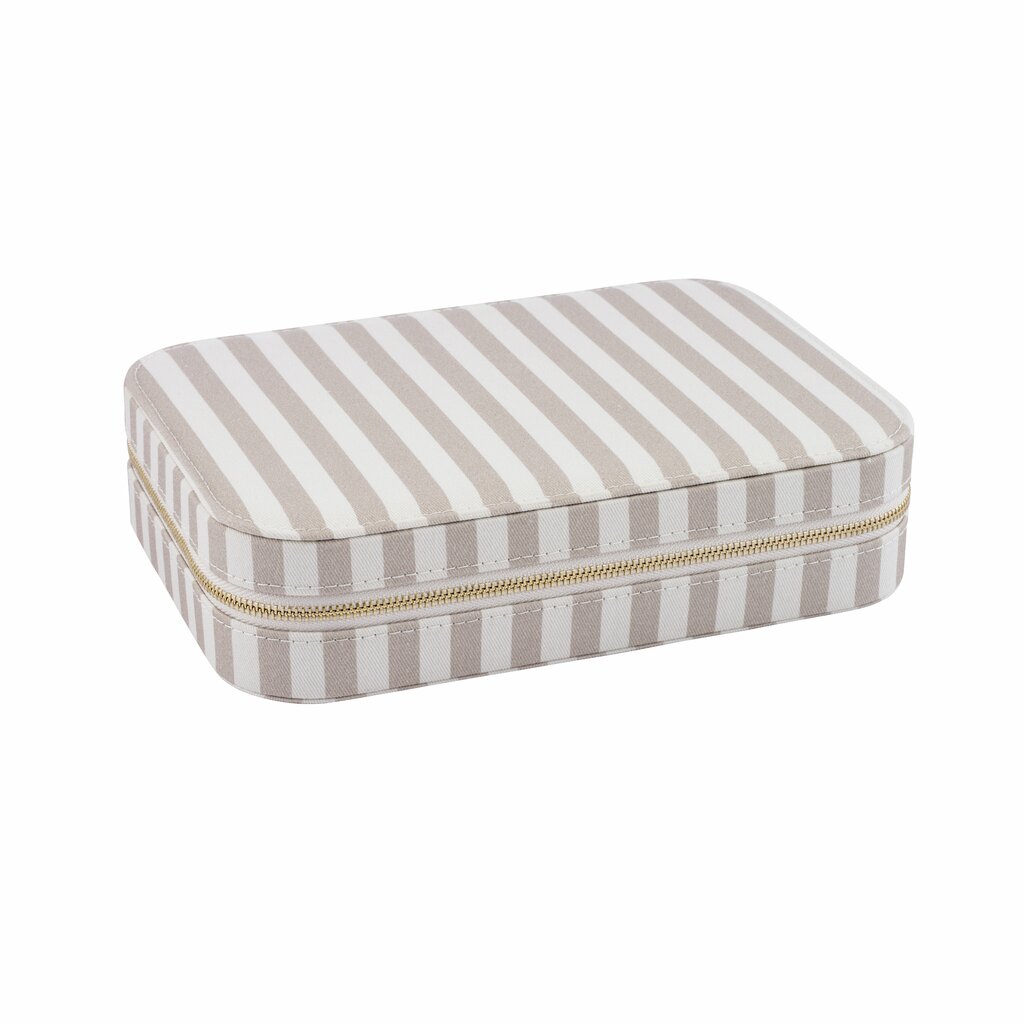 Lene Bjerre Schmuckkästchen Ayane beige und weiß gestreift 24 x 17 x 6 cm