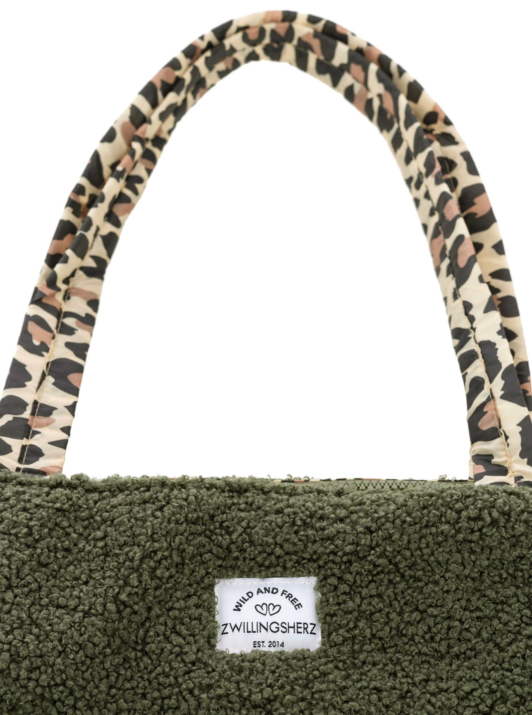 Zwillingsherz Shopper Teddy Leo khaki