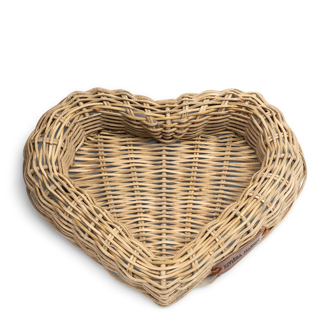 Riviera Maison Rustic Rattan Mini Tablett Herz