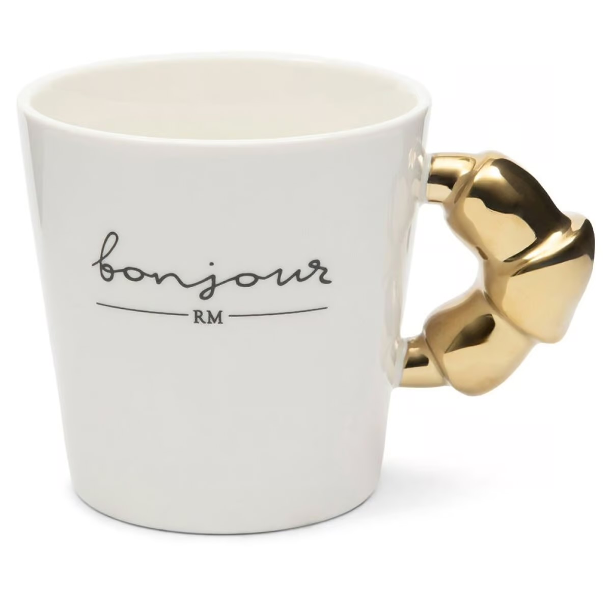 Riviera Maison Tasse Bonjour mit Croissant Griff
