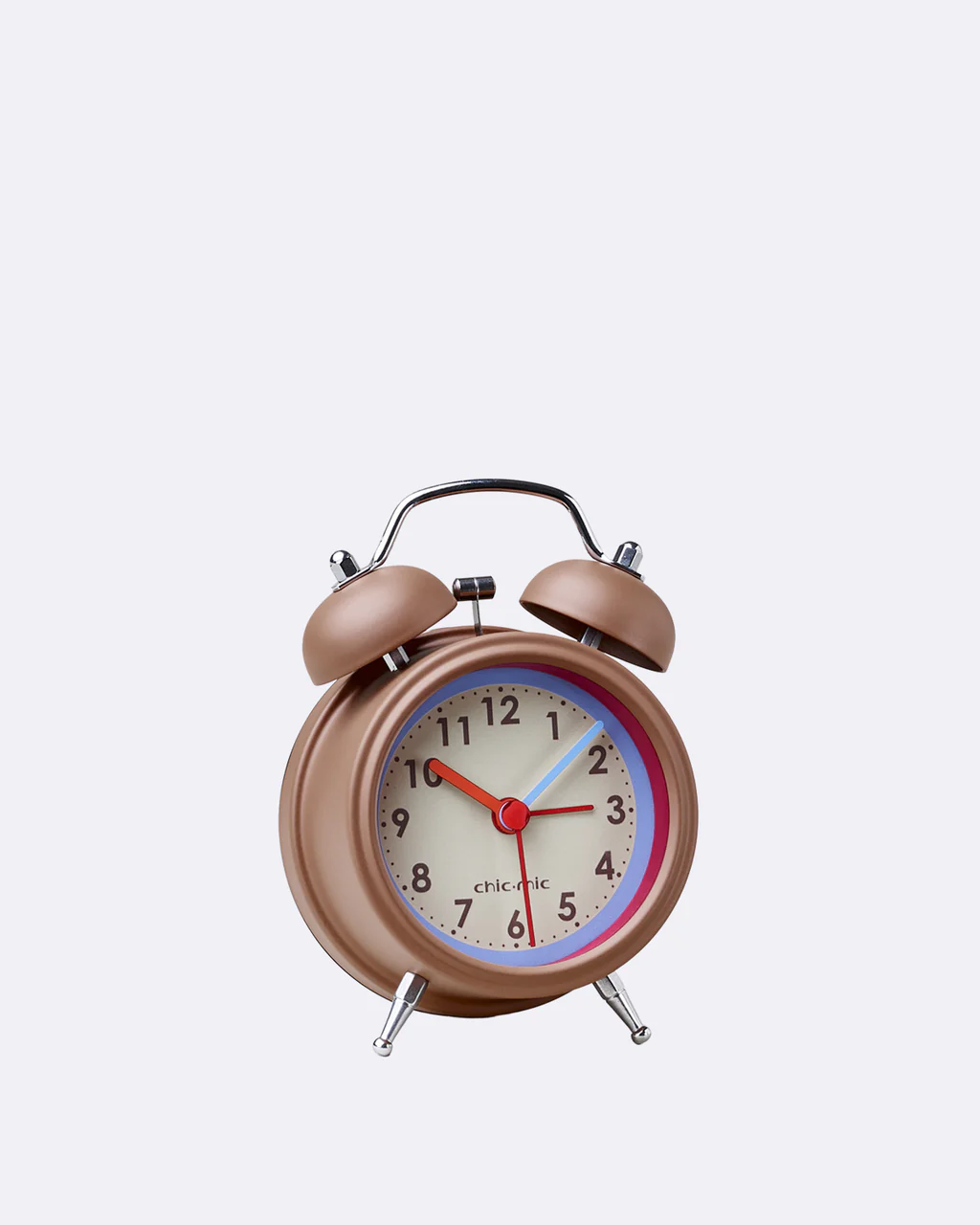 chic.mic Retro Wecker mit Licht & Glockenalarm wake-up mocca