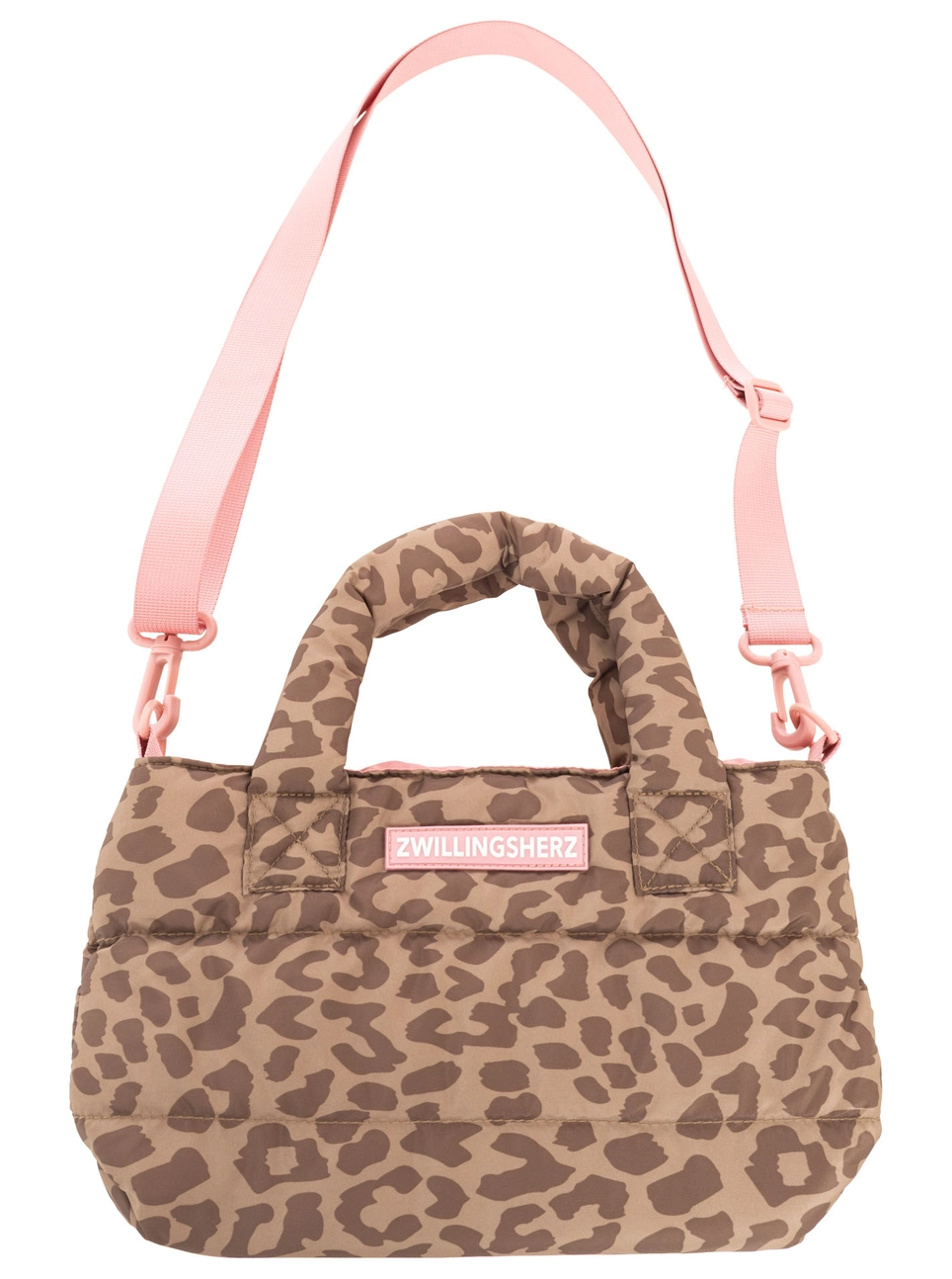 Zwillingsherz Tasche Leo Allover taupe