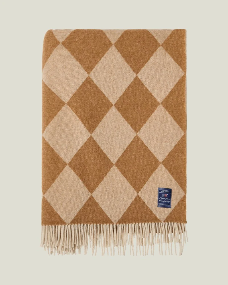 Lexington Wolldecke mit Rautenmuster 130 x 170 cm