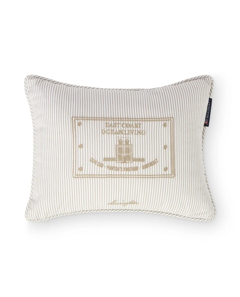 Lexington Kissen East Coast Living beige weiss gestreift 30 x 40 cm