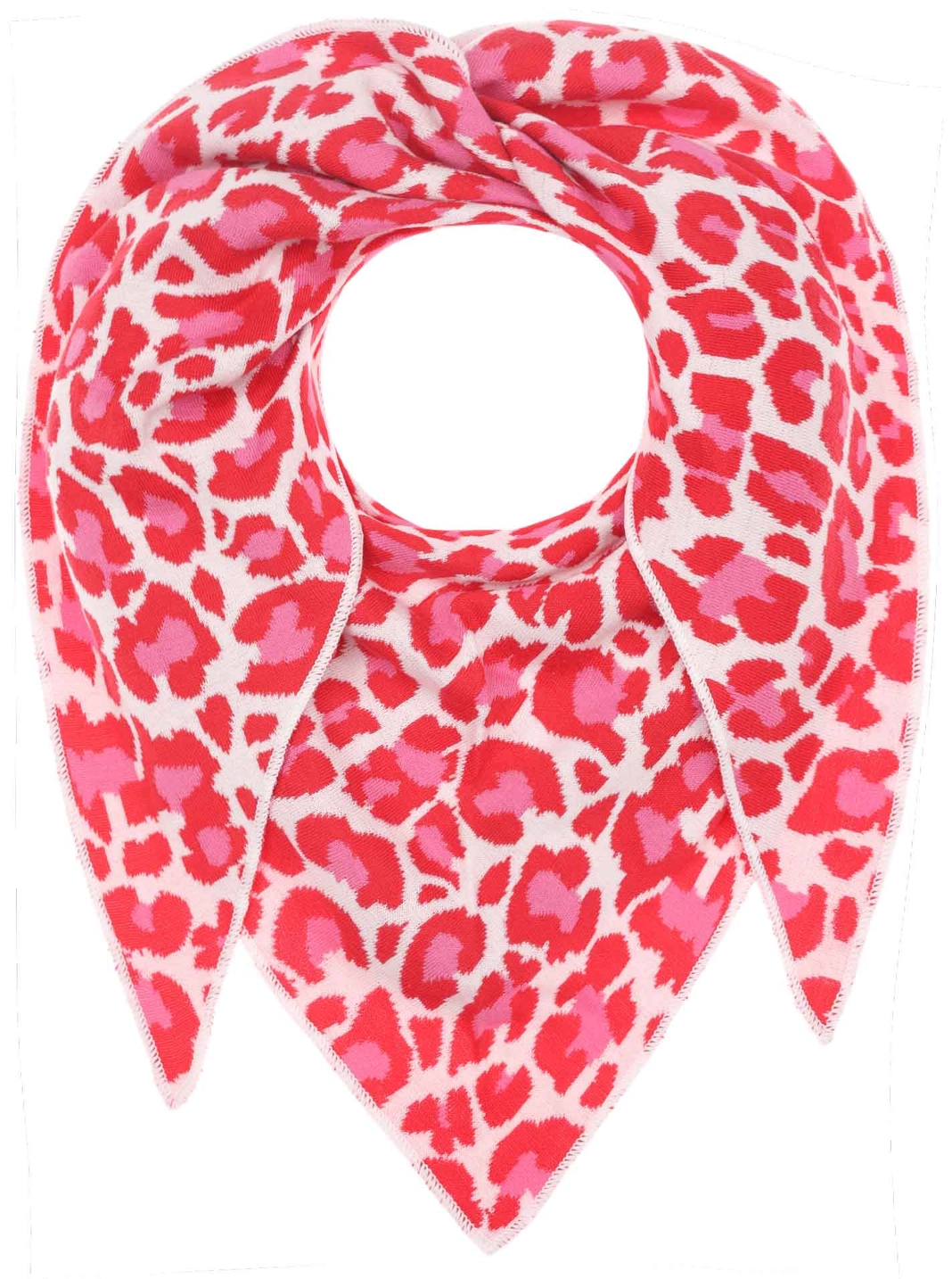 Zwillingsherz Dreieckstuch Leo pink / koralle