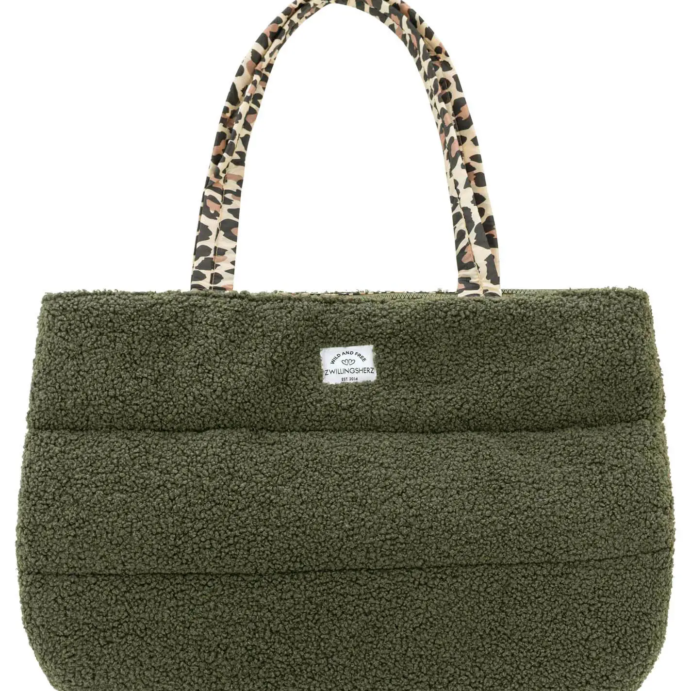 Zwillingsherz Shopper Teddy Leo khaki