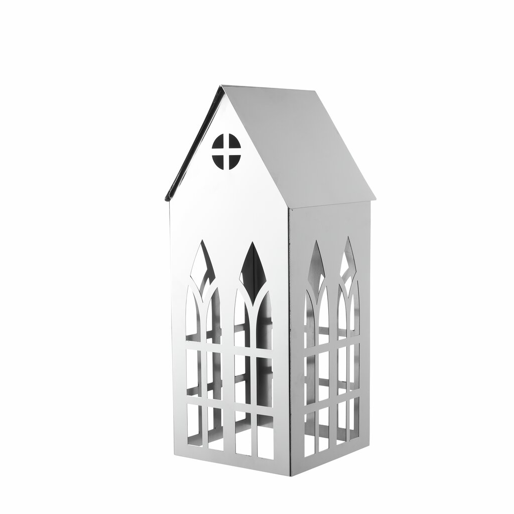 Lene Bjerre Haus silberfarben 14 x 14 x 33 cm