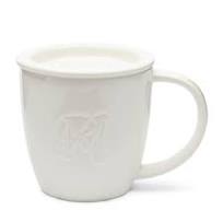 Riviera Maison Tasse mit Deckel weiss