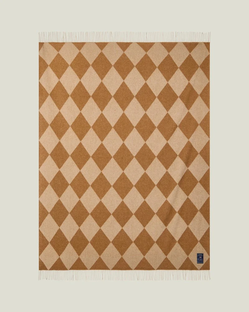 Lexington Wolldecke mit Rautenmuster 130 x 170 cm