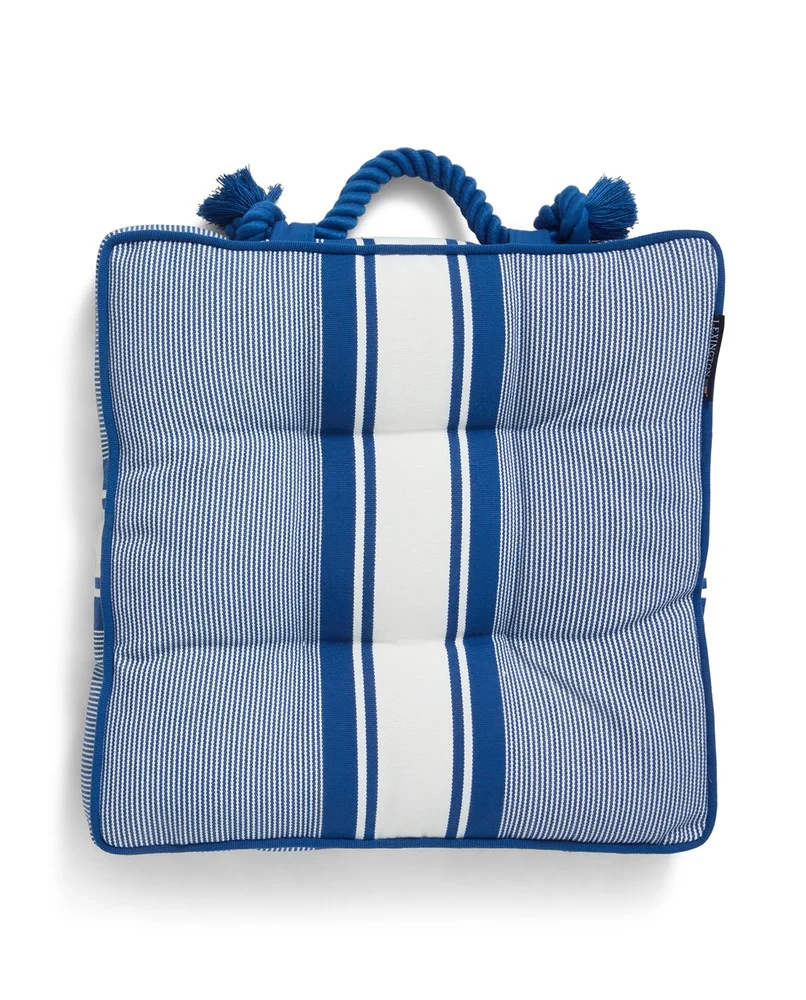 Lexington Sitzkissen blau weiss gestreift 40 x 40 x 50 cm