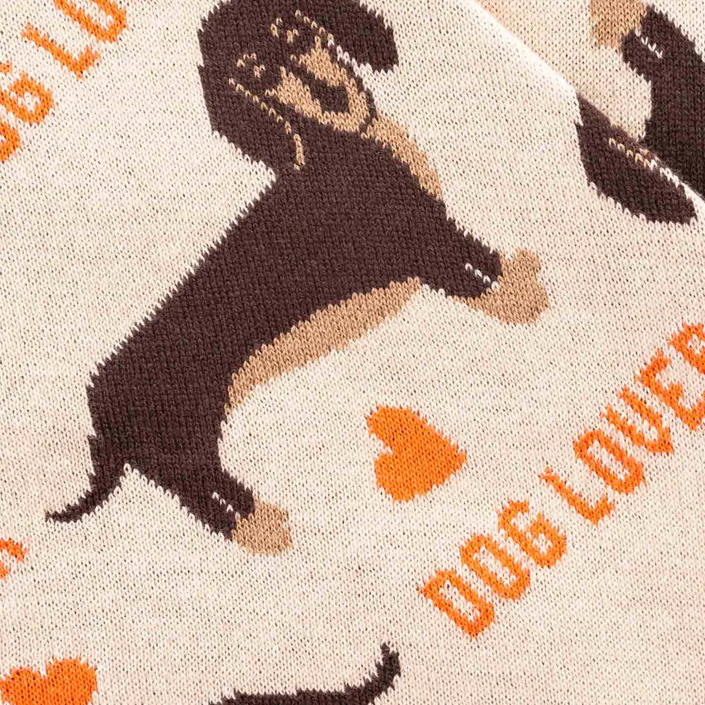 Zwillingsherz Dreieckstuch Dog Lover - orange