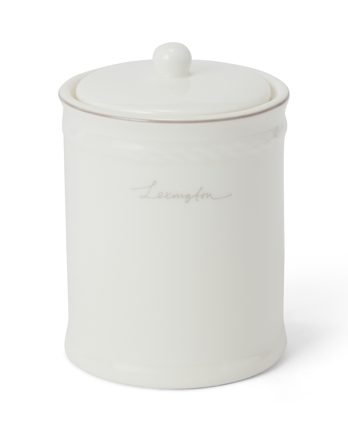Lexington Porzellan Aufbewahrungsdose mit Deckel weiss - beige