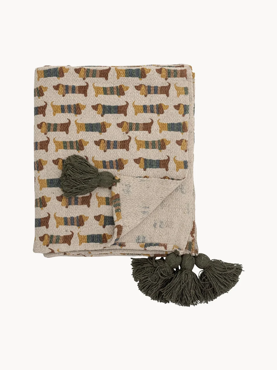 Bloomingville Decke Charlie recycelte Baumwolle