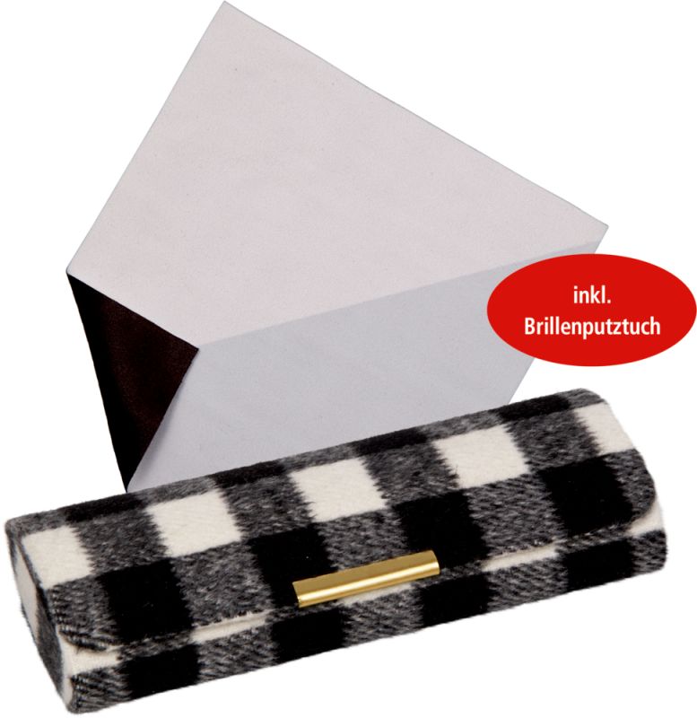 Die Spiegelburg Brillenetui  Karo mit Putztuch