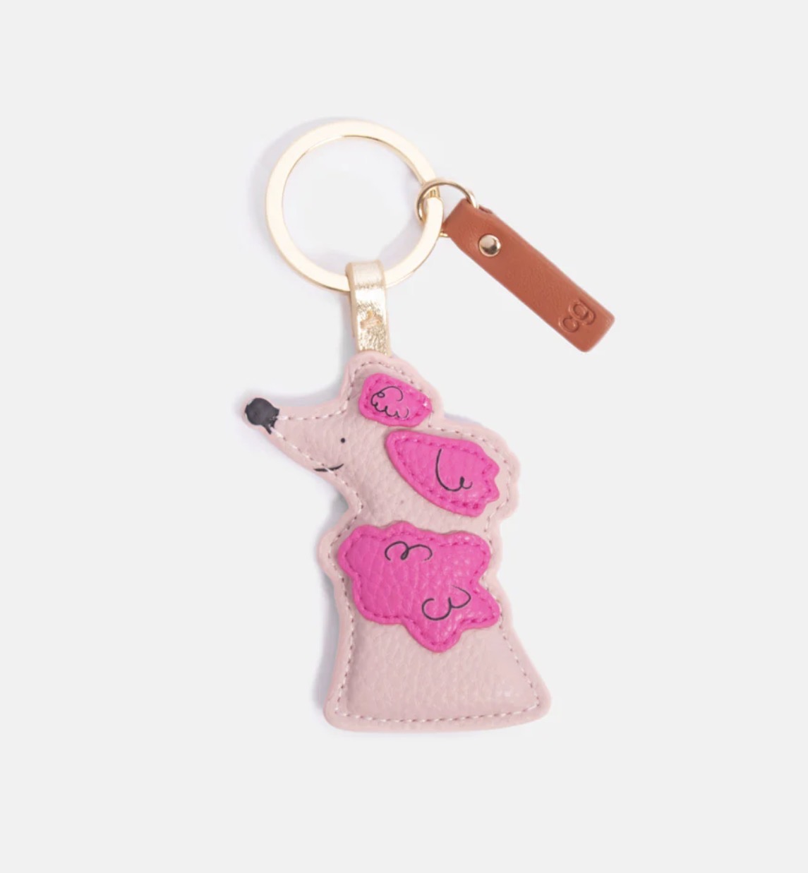 Caroline Gardner Schlüsselanhänger Pink Pudel