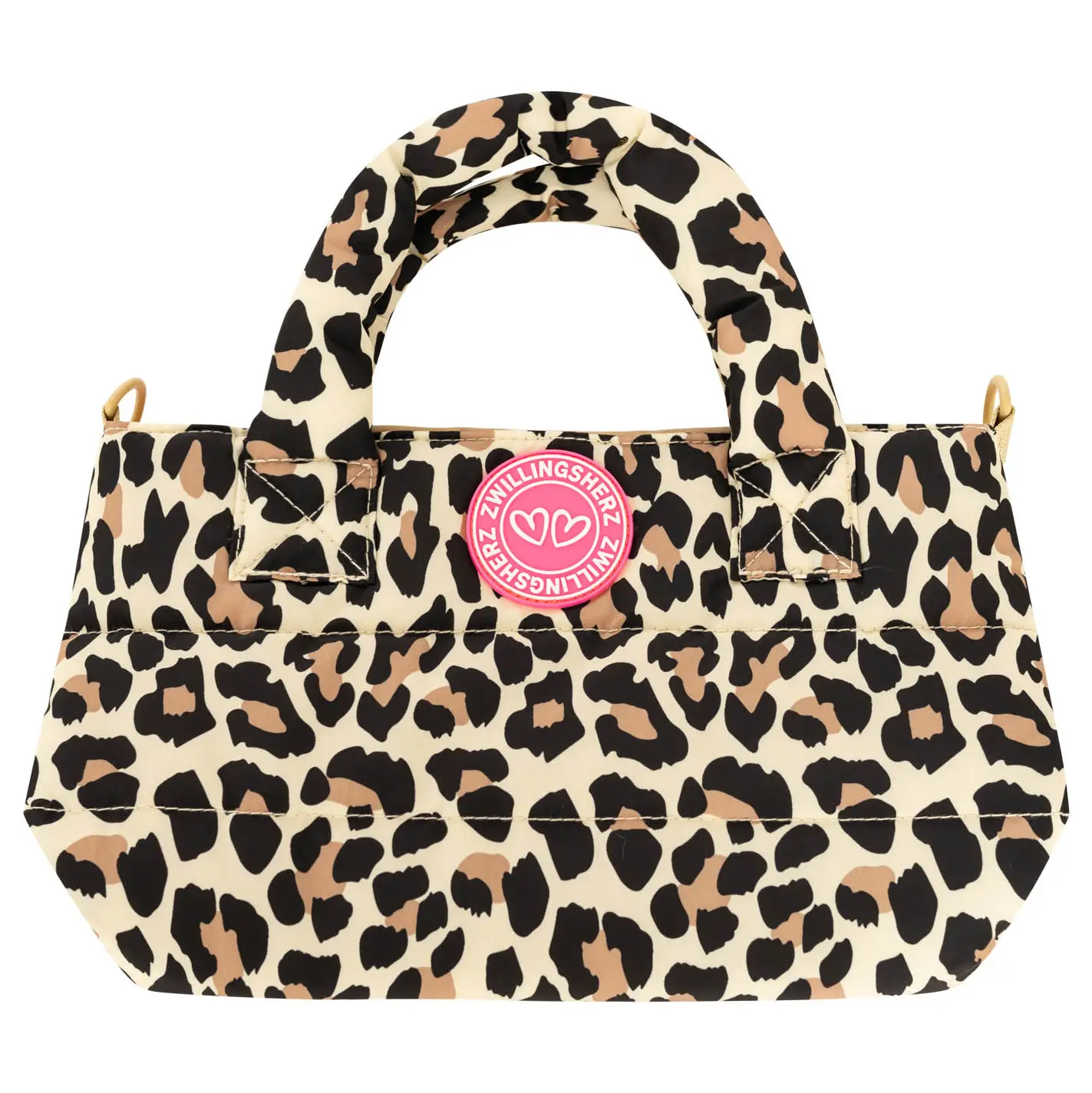 Zwillingsherz Tasche Leo Allover beige