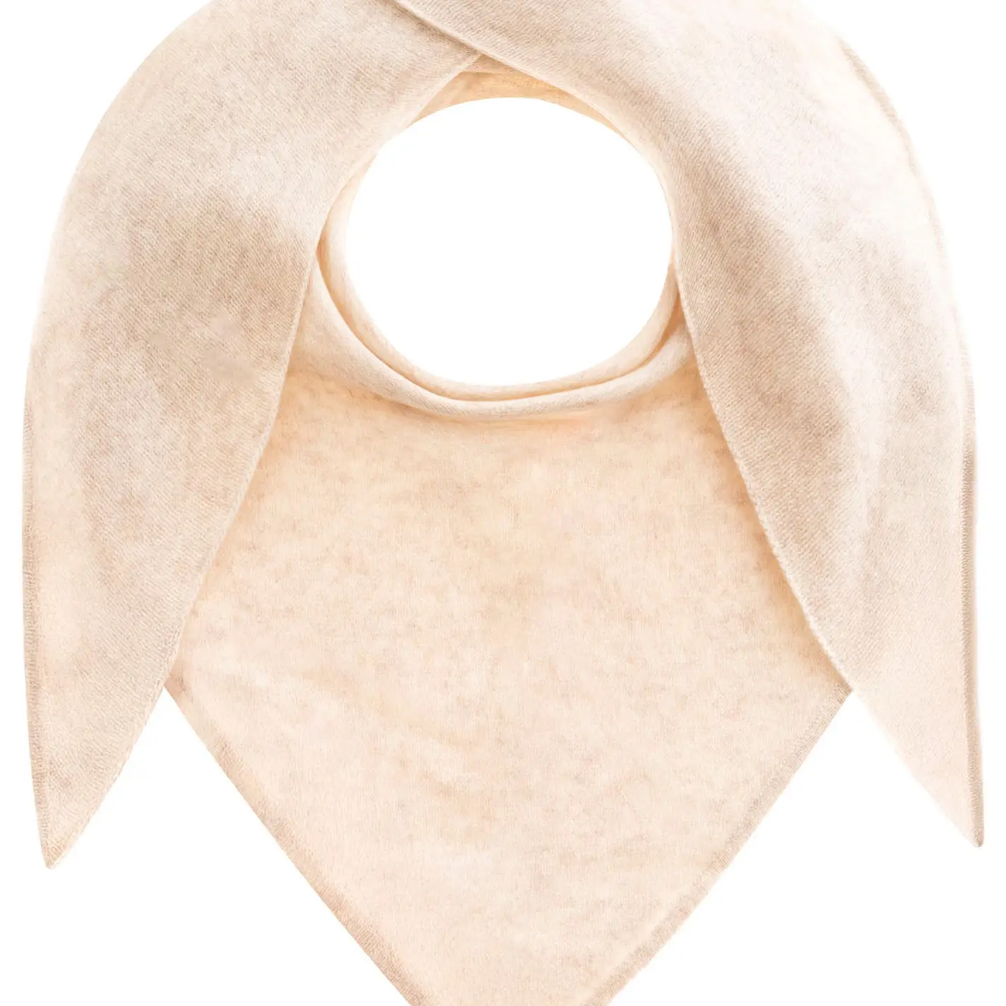 Zwillingsherz 100% Cashmere Dreieckstuch hellbeige