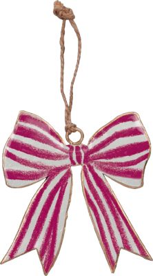 Die Spiegelburg Metall-Anhänger Pink/ weiss gestreift