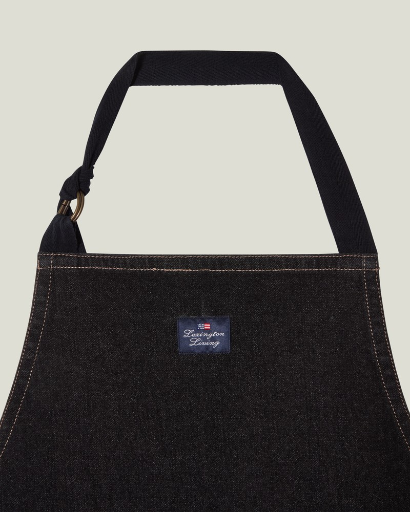 Lexington Schürze aus Bio - Baumwolldenim schwarz unisex