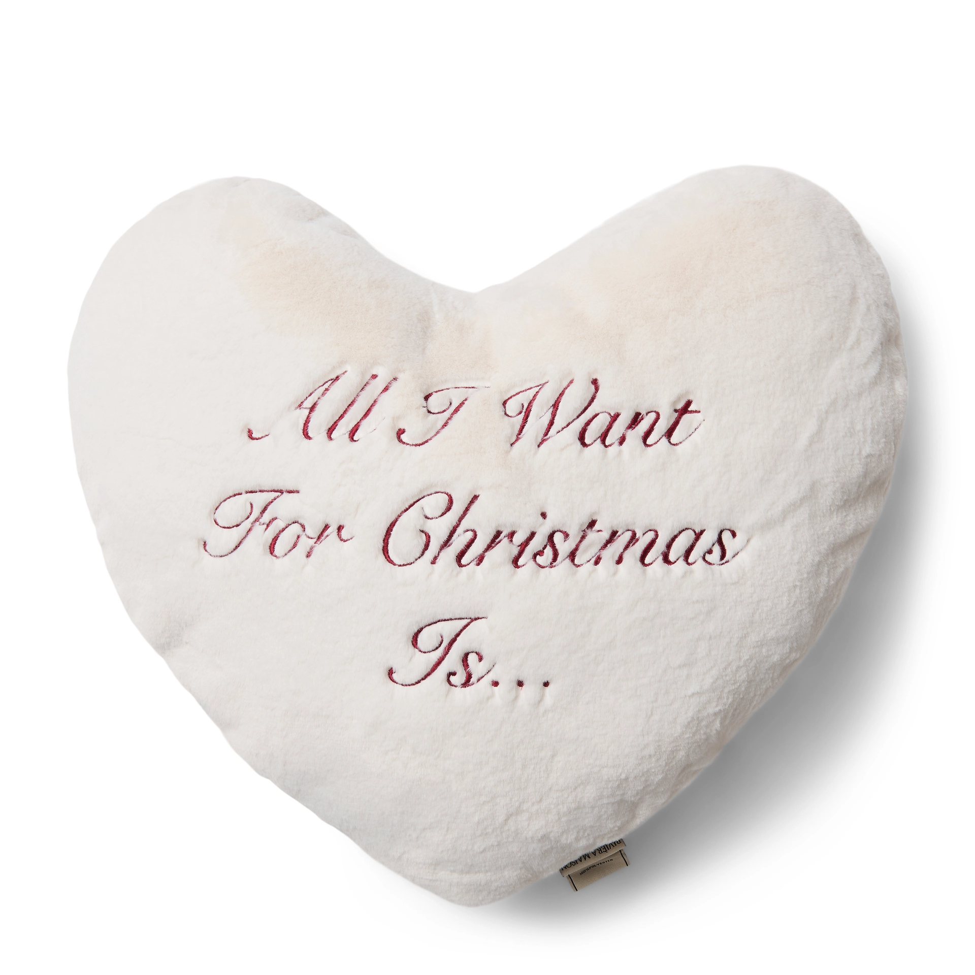 Riviera Maison Kunstfellkissen Herz Christmas wish
