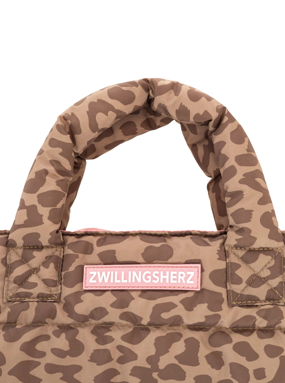 Zwillingsherz Tasche Leo Allover taupe