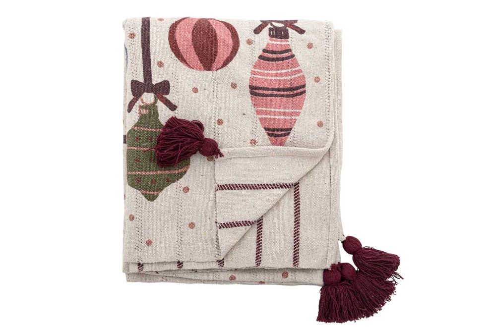 Bloomingville Decke Ornamentia aus recycelter Baumwolle 160 x 130 cm