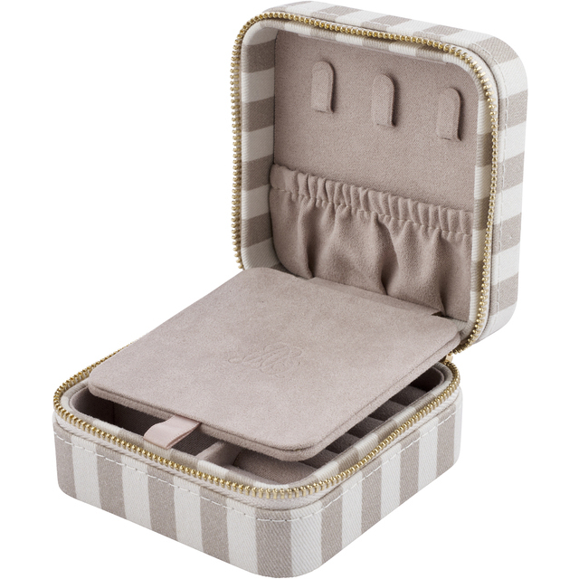 Lene Bjerre Schmuckkästchen Ayane beige und weiß gestreift 10 x 10 x 5 cm – Ansicht 3