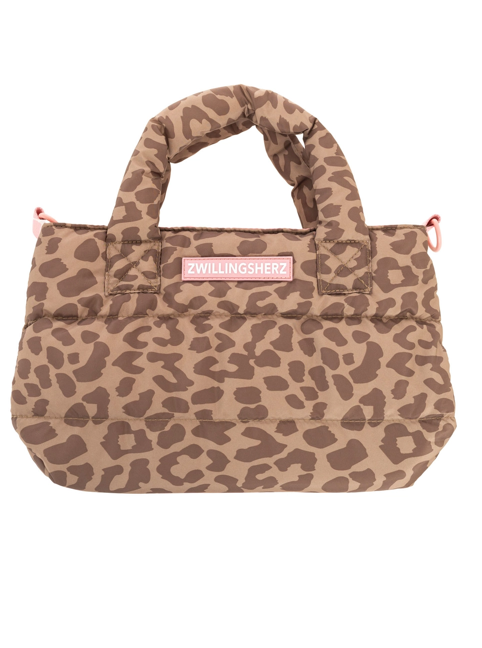 Zwillingsherz Tasche Leo Allover taupe