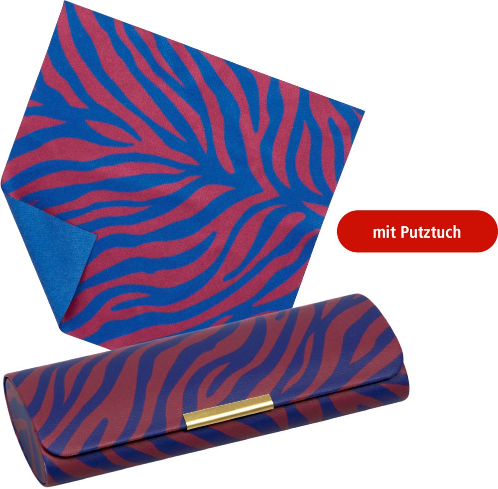 Die Spiegelburg Brillenetui Zebra mit Putztuch