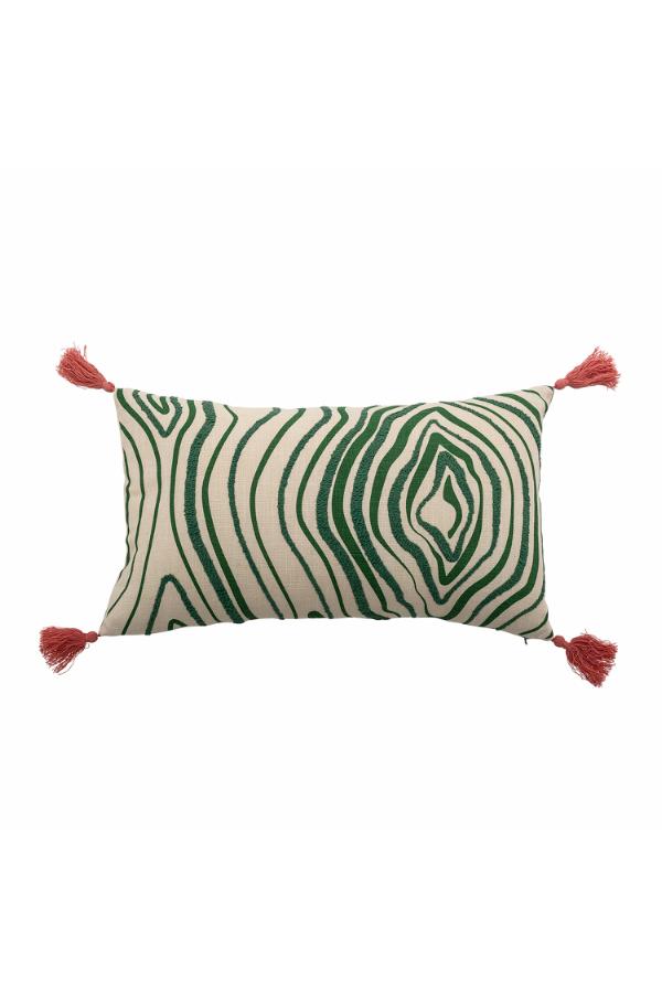 Bloomingville Kissen Woodsby Baumwolle 60 x 35 cm