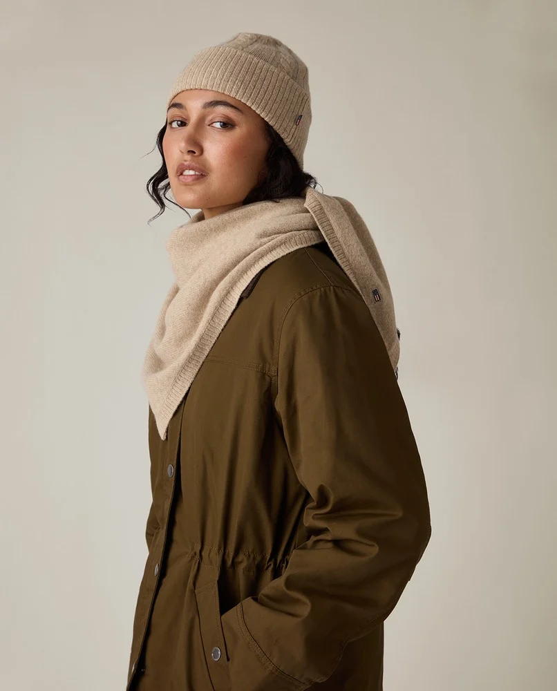 Lexington Schal aus Yak - Merinowollle Mischung beige melange