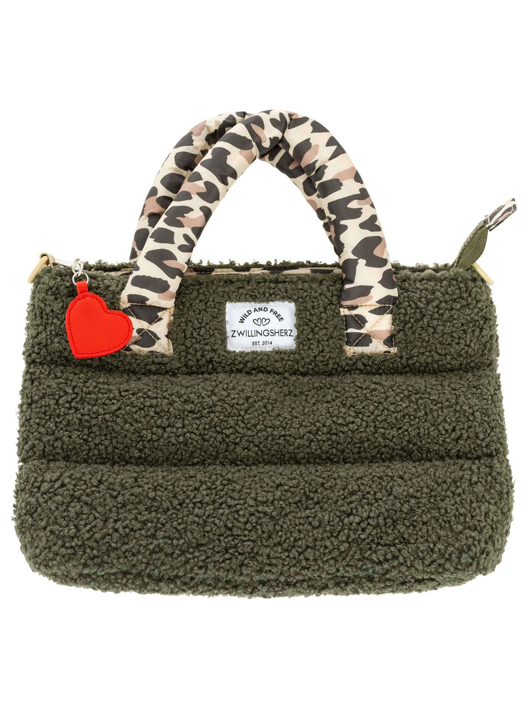 Zwillingsherz Tasche Teddy Leo khaki