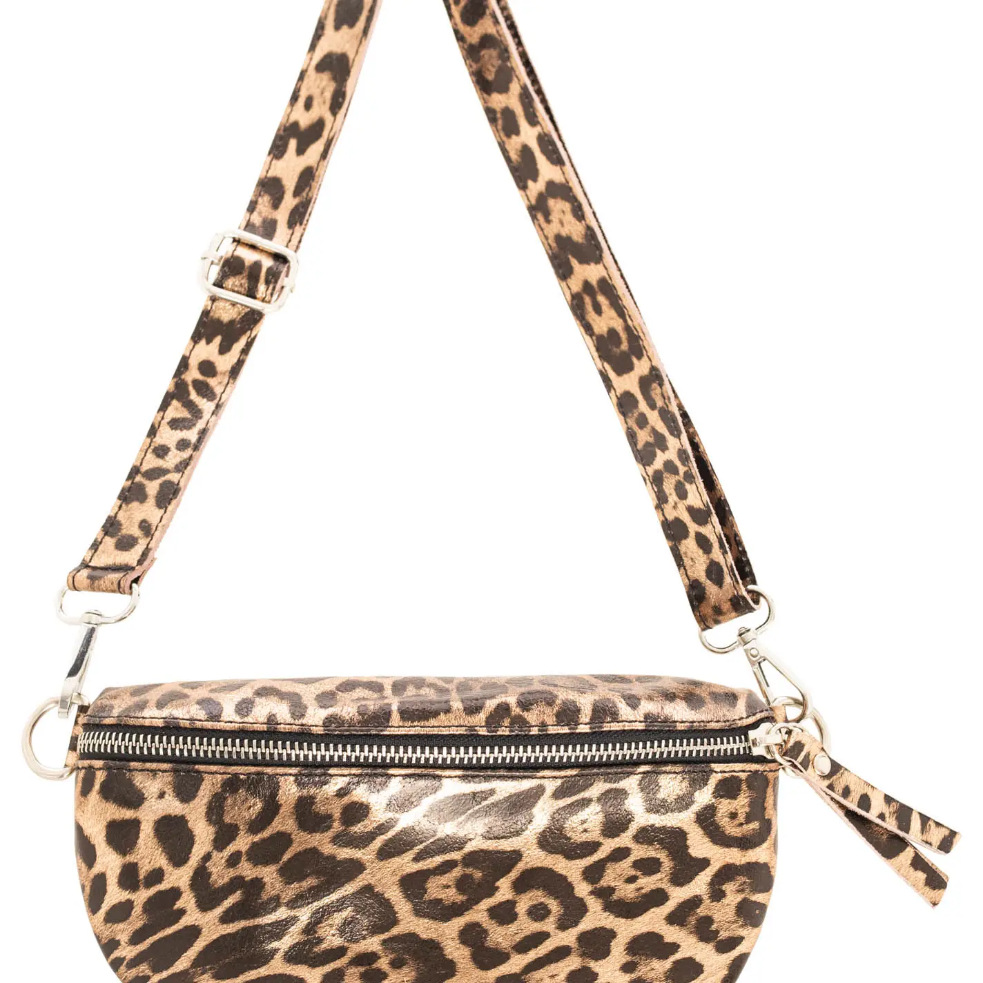 Zwillingsherz Ledertasche Crossbody Leo beige