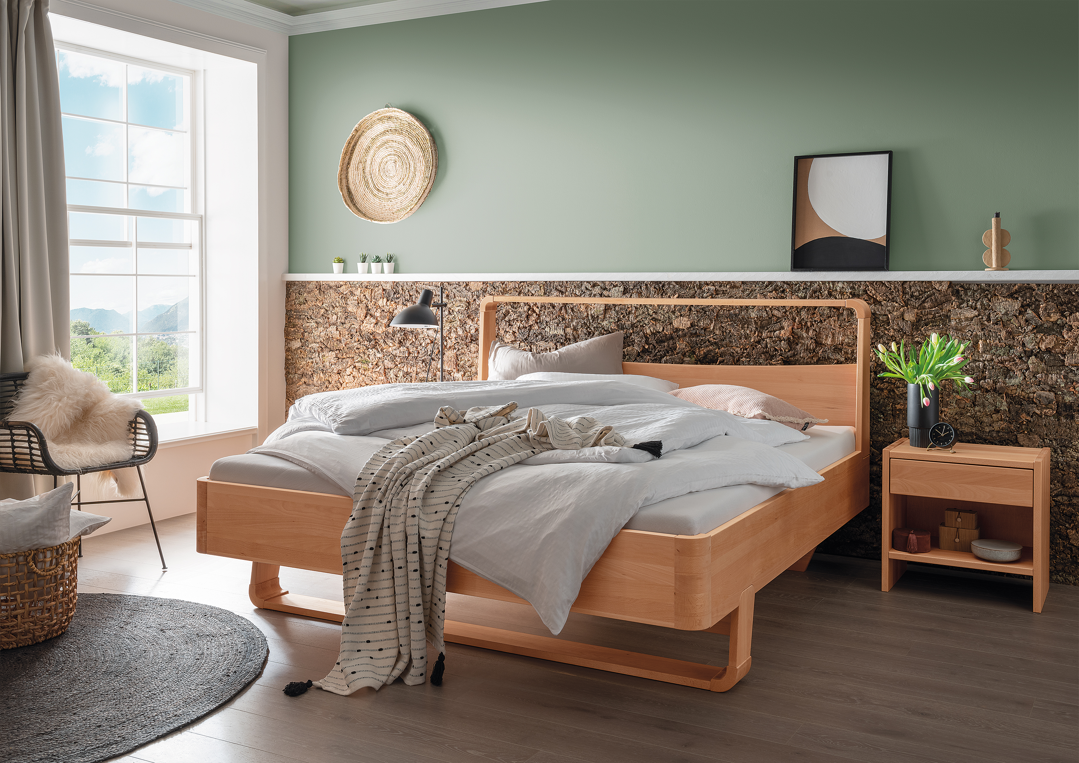 Relax Massivholzbett Smile in Buche 180 x 200 cm