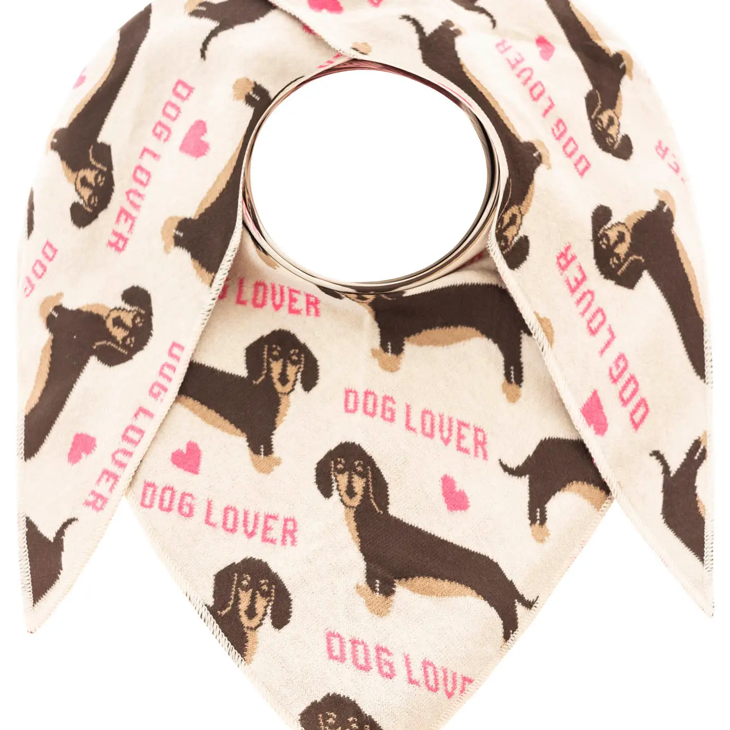Zwillingsherz Dreieckstuch Dog Lover - pink