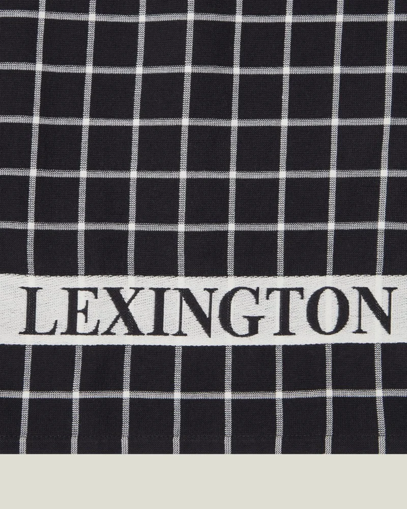 Lexington Küchentuch aus Bio - Baumwollfrottee schwarz - weiß 50 x 70 cm
